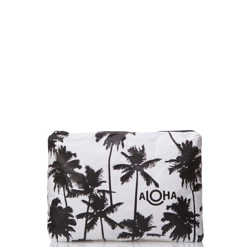 ALOHA Collection Mid Coco Palms Pouch in Black