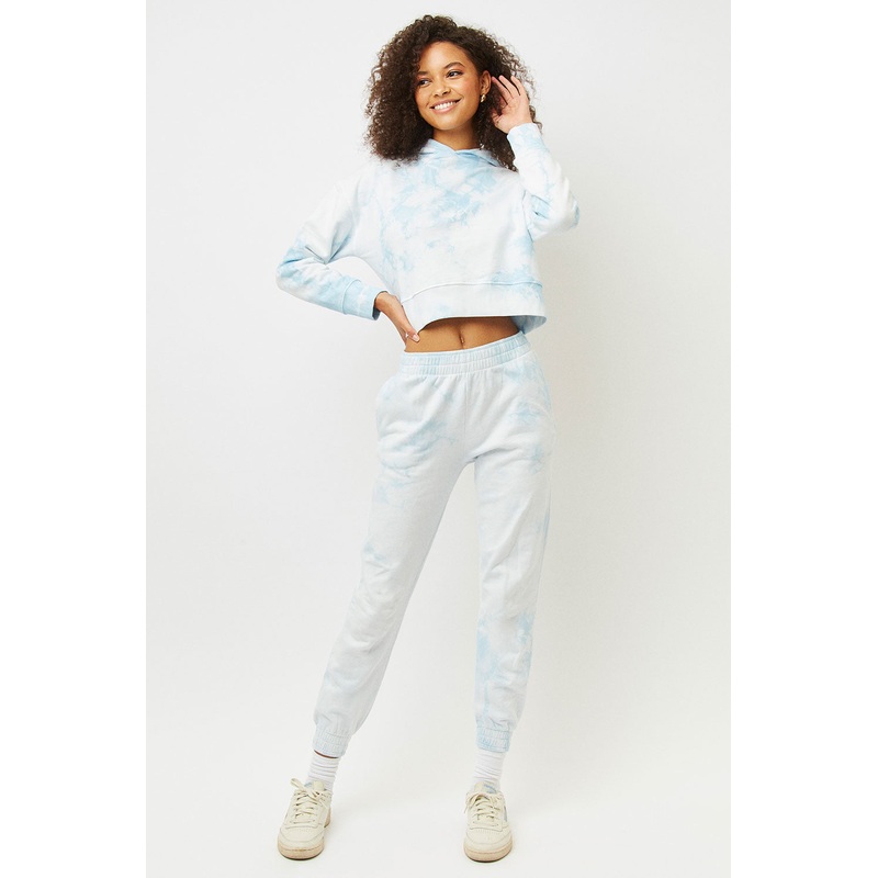 Frankie's Bikinis Aiden Sweatpant in Baby Blue Tie Dye- Final Sale