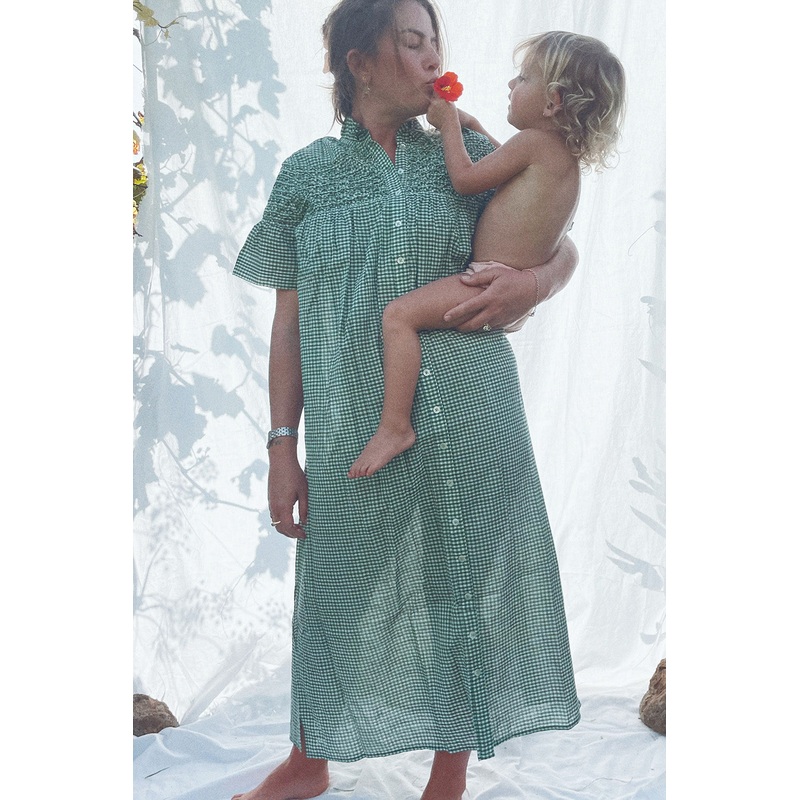 Olympia Etal Isabel Dress in Green Plaid- Last One