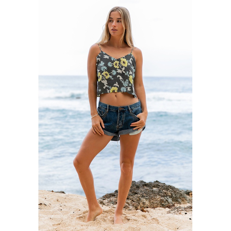 One Teaspoon Low Waist Bandit Denim Short in Rodeo Blue