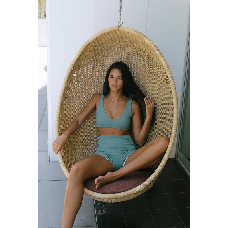 ACACIA Summer Maggie Ribbed Top in Clover- Last One