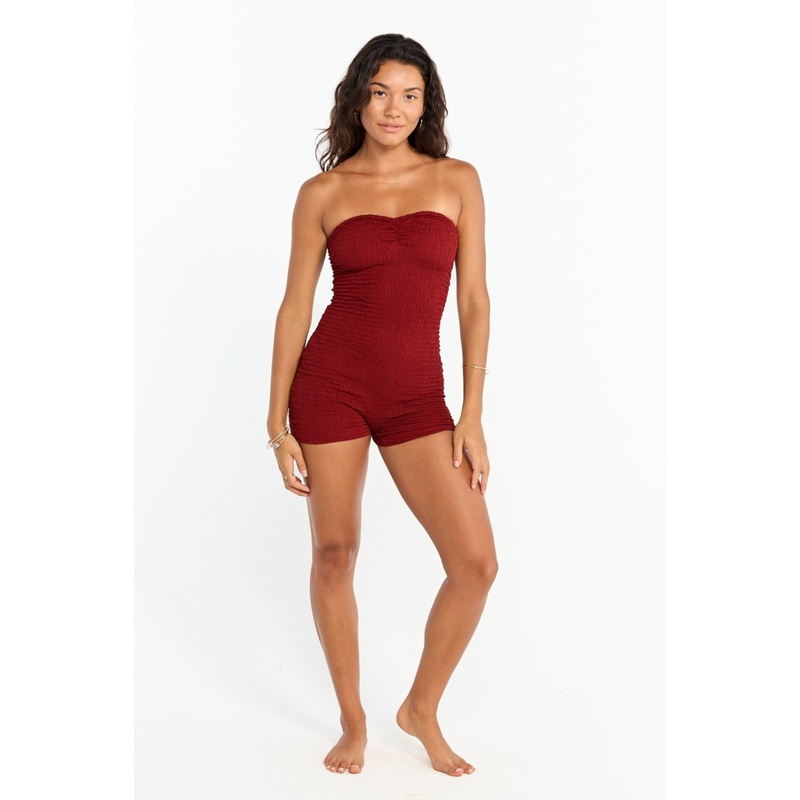 Benoa Swim Serena Romper in Lychee- Last One