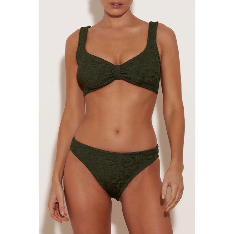 Hunza G Bonnie Bikini in Metallic Khaki