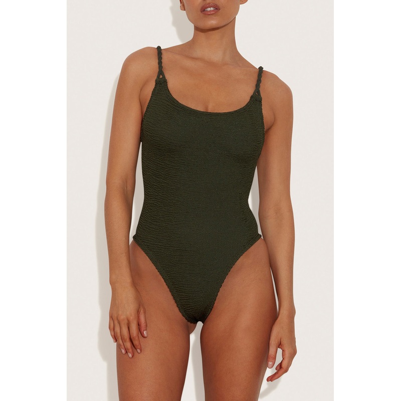Hunza G Camille One Piece in Metallic Khaki