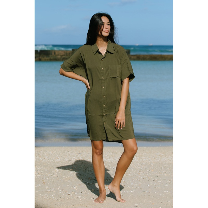 Mai Dylan Dress in Olive