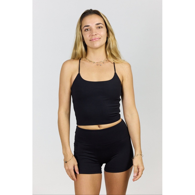 Benoa Active Crossback Tank in Black