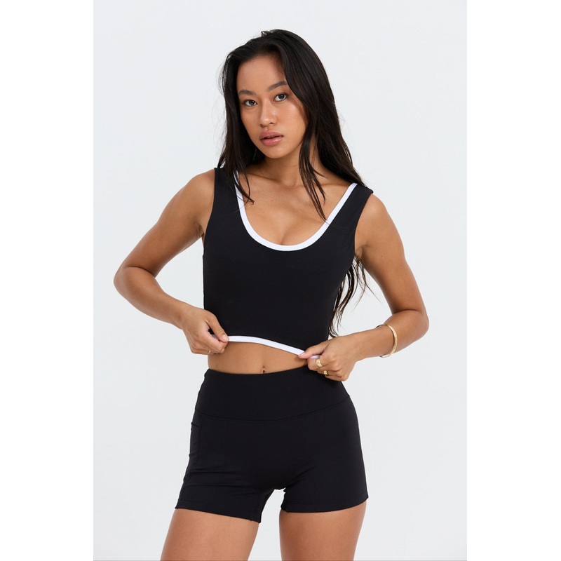 Benoa Active Layered Tank in Black