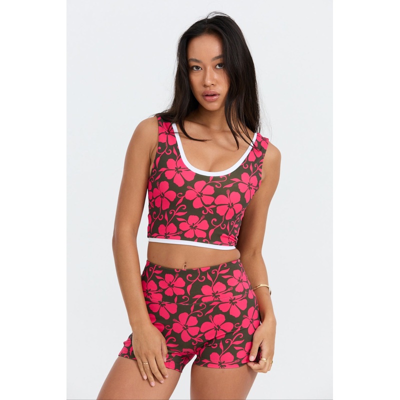 Benoa Active Layered Tank in Pupukea|Pink