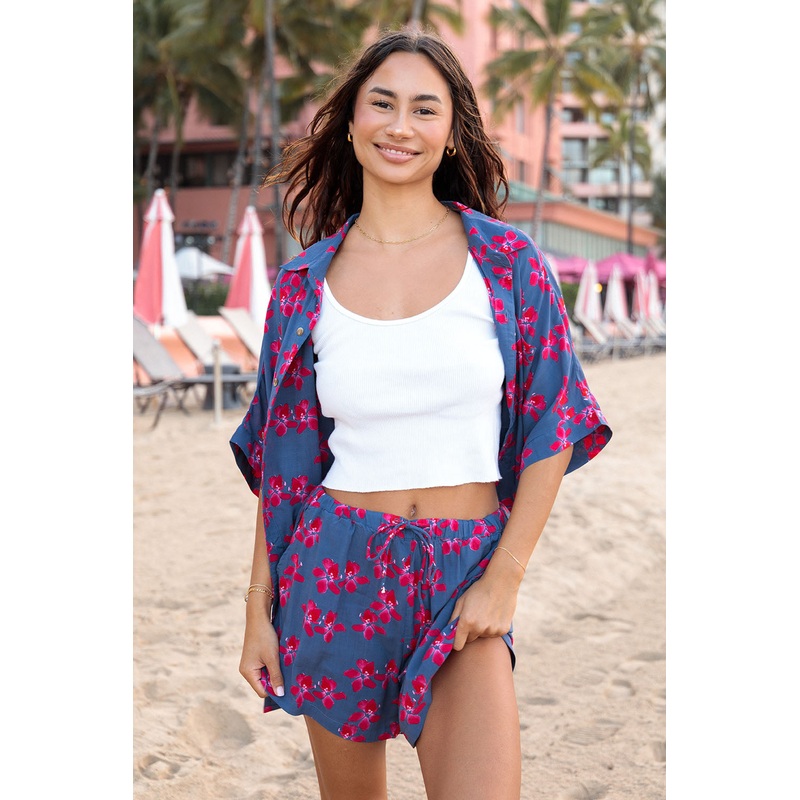 Mai Dylan Top in Bluestone Orchid