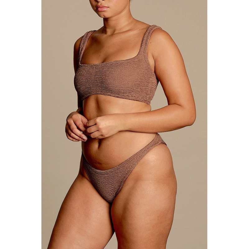Hunza G Xandra Bikini in Metallic Cocoa
