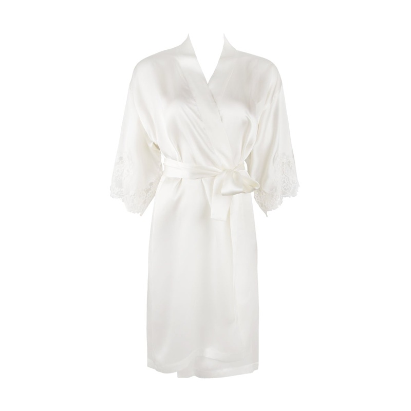 Lise Charmel - Splendeur Soie Mid-Length Negligee Gown Ecru Nacre