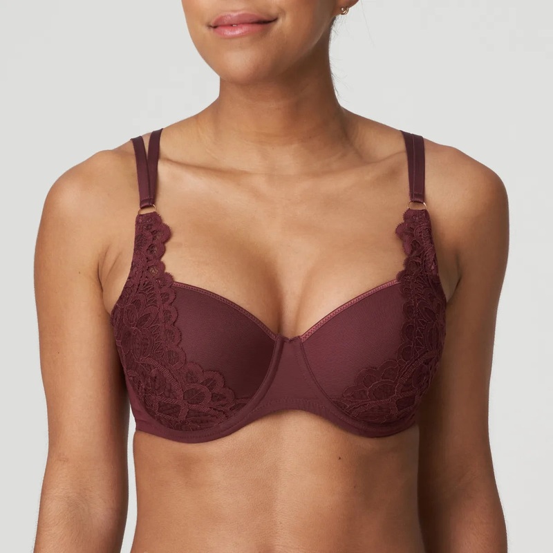 Primadonna Twist - First Night Padded Balcony Bra Merlot