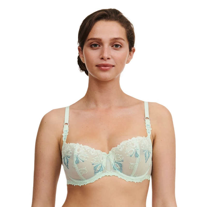 Chantelle - Champs Elysees Balconette Bra Green Lily Multicolor