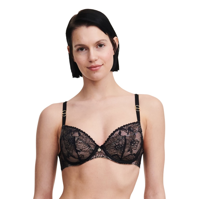 Chantelle - Orchids Covering Underwired Bra Black