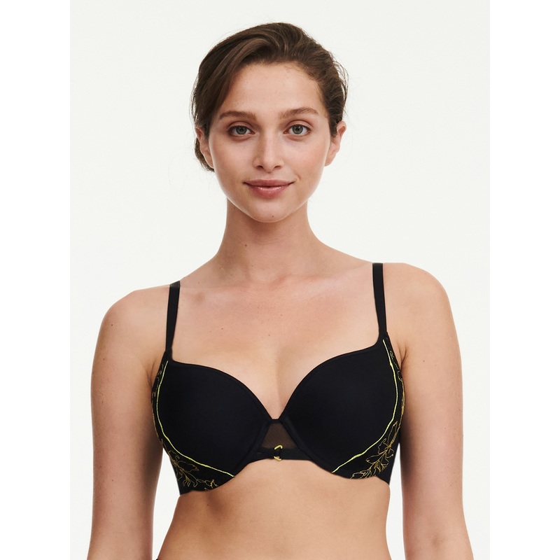 Chantelle - Spice Covering T-Shirt Bra Black / Yellow