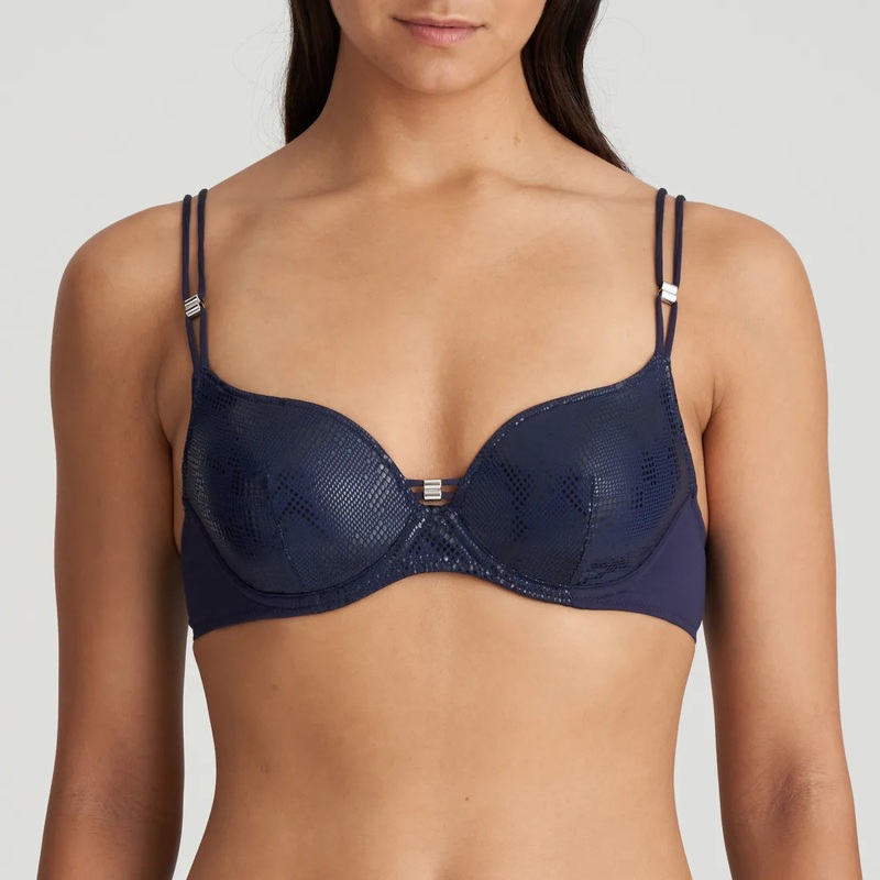 Marie Jo Swimwear - San Domino Padded Bikini Top Heartshape Evening Blue