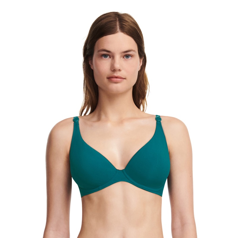 Chantelle Swimwear - Celestial Plunge Underwired Bra Greenish Blue