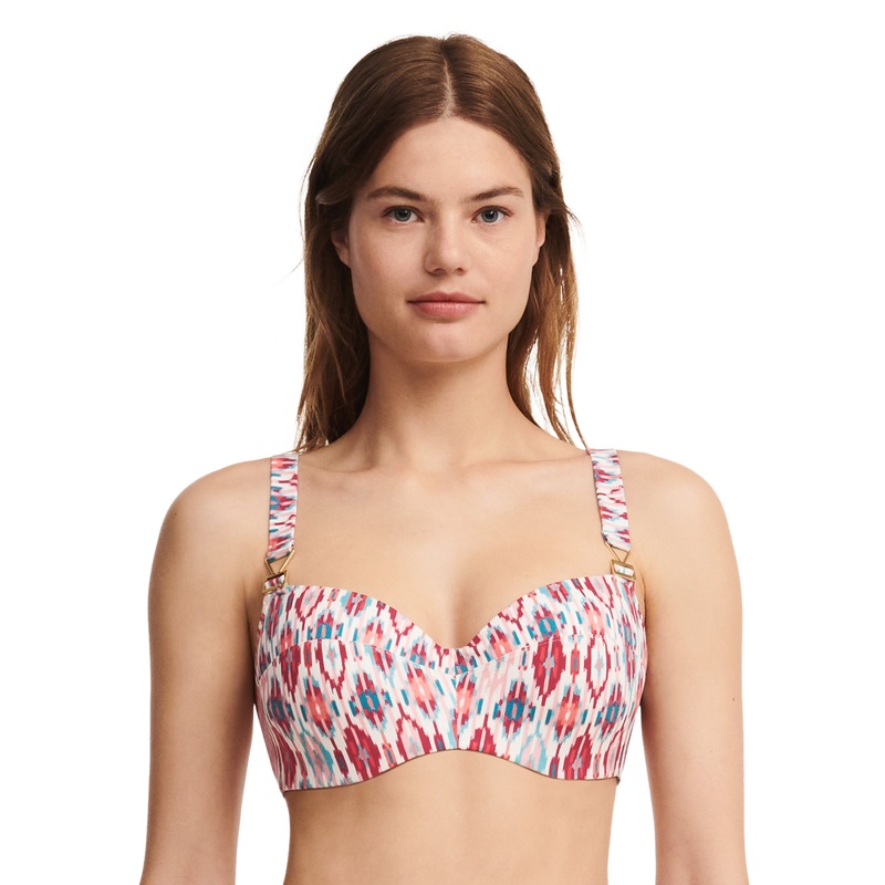 Chantelle Swimwear - Devotion Half-Cup Memory Bra Turquoise Ikat