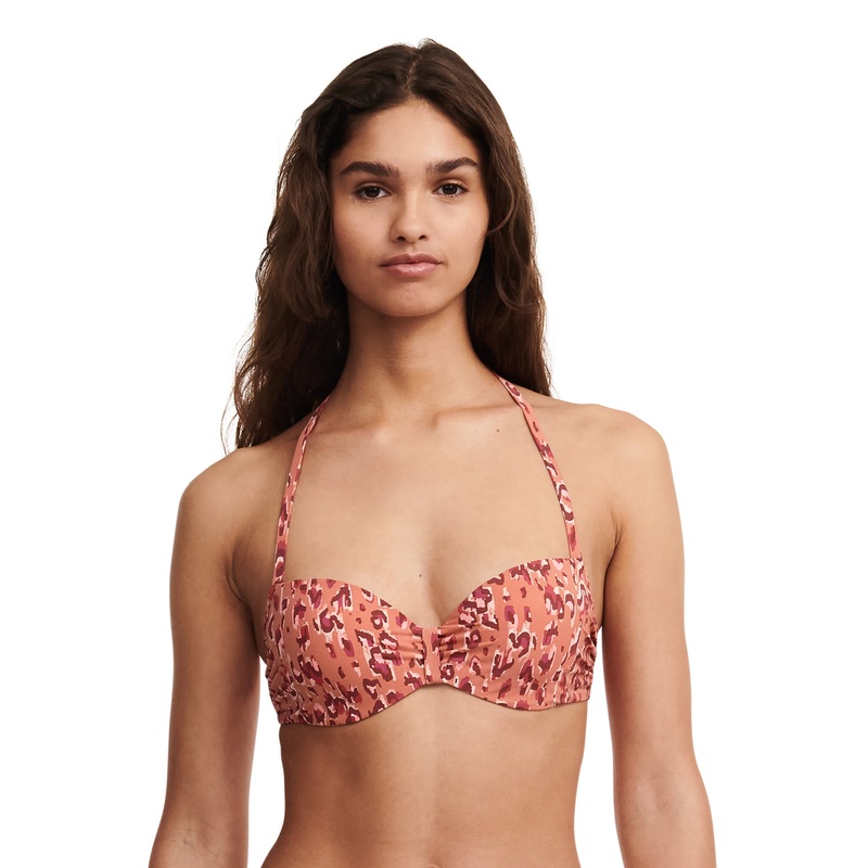 Chantelle Swimwear - Eos Half-Cup Memory Bra Orange Leopard