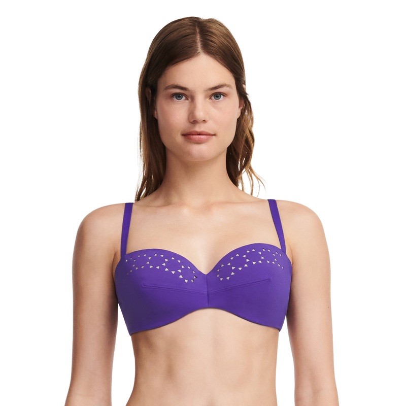 Chantelle Swimwear - Pure Solar Half-Cup Bra Ultra-Violet Blue