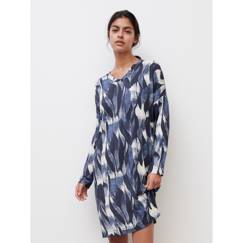 Femilet - Loraine Nightgown Ls Floral Print
