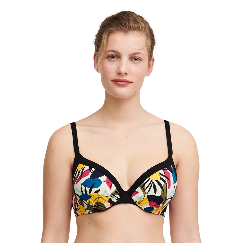 Femilet Swimwear - Honduras Plunge T-Shirt Bikini Multicolor Leaves