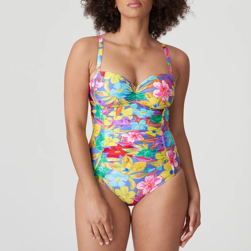 Primadonna Swimwear - Sazan Full Cup Control Swimsuit Blue Bloom