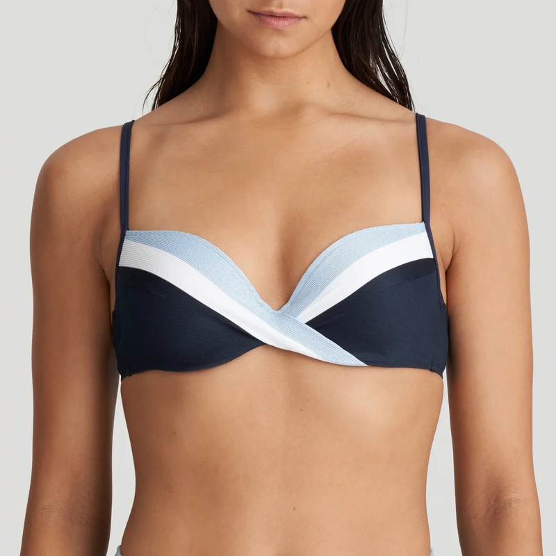 Marie Jo Swimwear - Sitges Padded Plunge Bikini Top Cloud Party