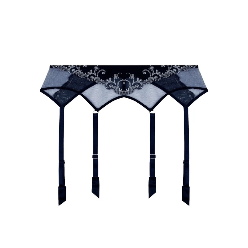 Lise Charmel - Deesse En Glam Suspender Belt Marine Argent