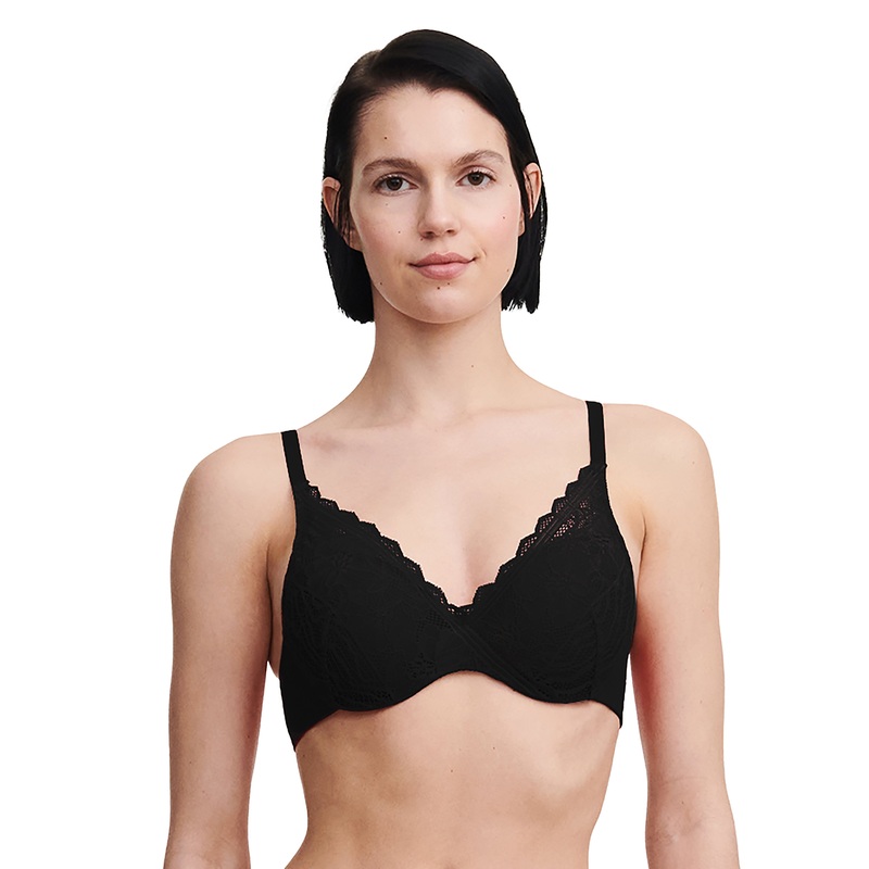 Chantelle Easyfeel - Floral Touch Covering Memory Bra Black