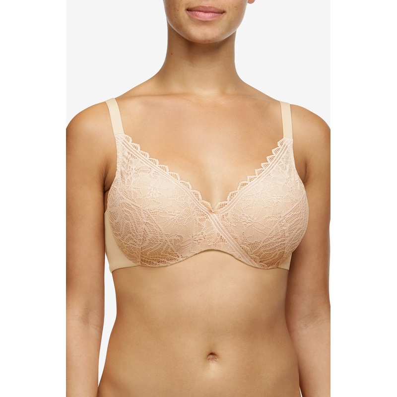 Chantelle Easyfeel - Floral Touch Covering Memory Bra Golden Beige