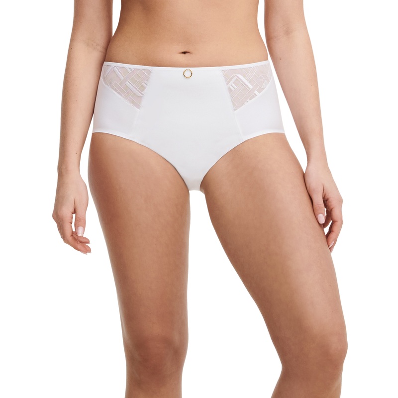 Chantelle - Graphic Support High Waisted Support Full Brief White