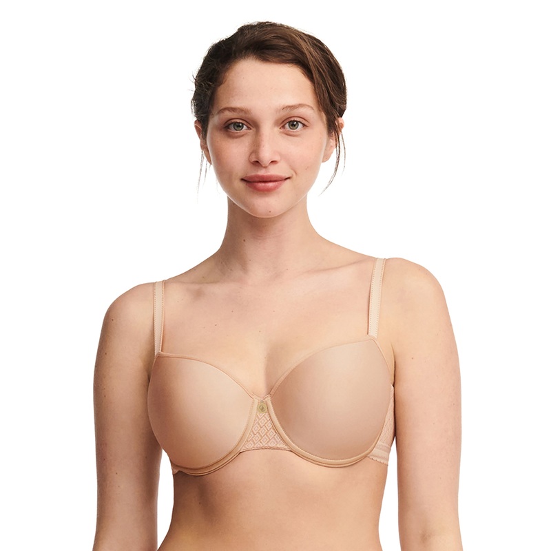 Chantelle - Lucie Lace Comfort Half-Cup Memory Bra Clay Nude