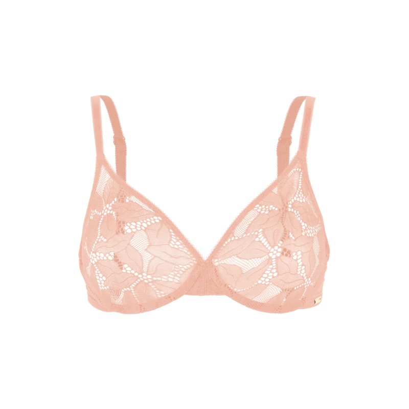 Gossard - Glossies Lotus Sheer Moulded Bra Cafe Creme