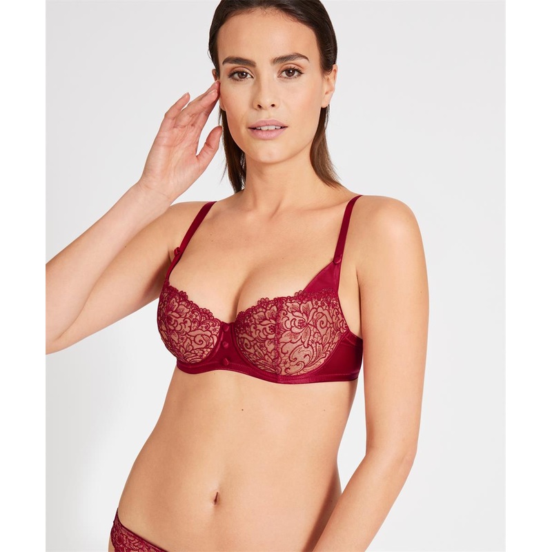 Aubade - Miss Karl Comfort Moulded Half Cup Bra Rubis