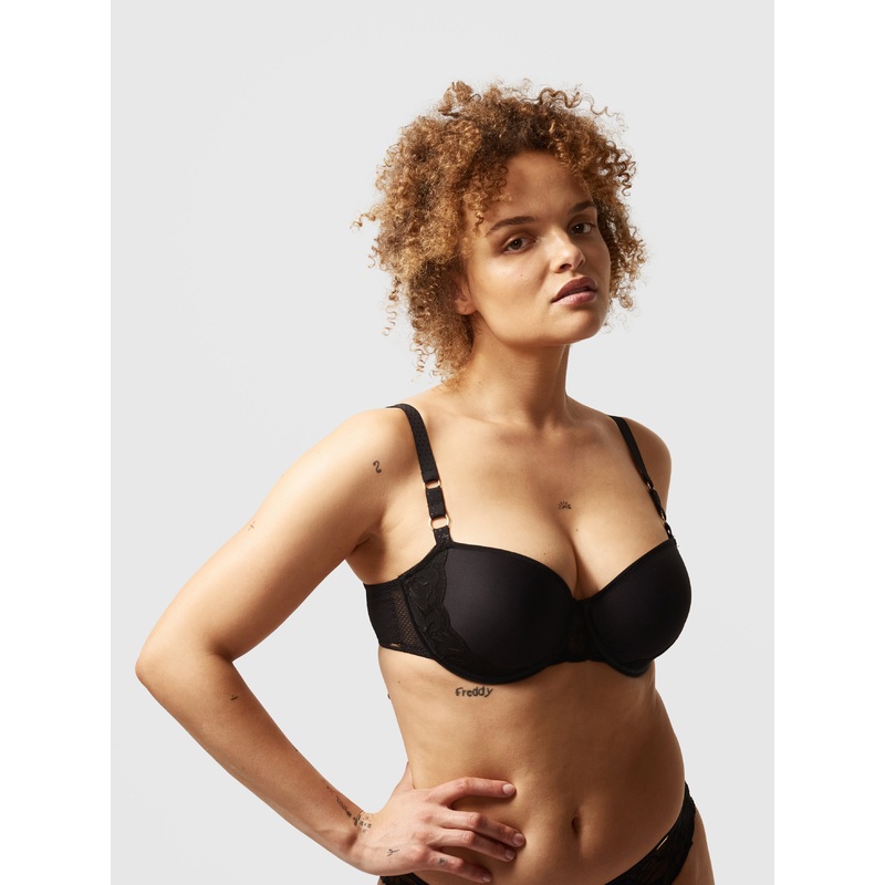 Chantelle - Fleurs Half-Cup Memory Bra Black