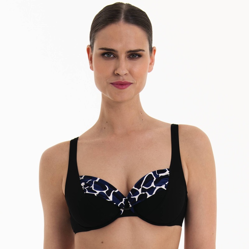 Anita Swimwear - Style Hermine Top Bikini Top Black/Pool Blue