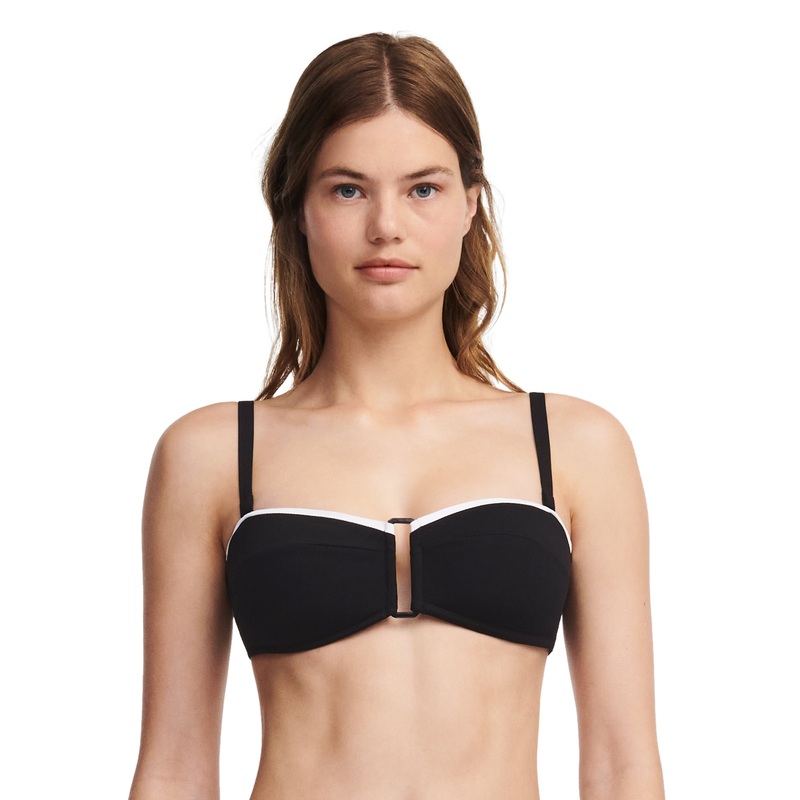 Chantelle Swimwear - Authentic Wirefree Bandeau Spacer Bikini Black / White