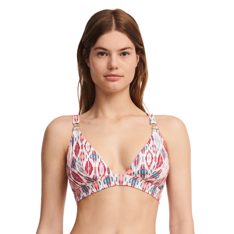 Chantelle Swimwear - Devotion Wirefree Triangle T-Shirt Bra Turquoise Ikat