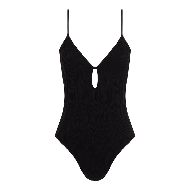 Chantelle Swimwear - Swim One Size Wirefree Plunge T-Shirt Swimsuit Black
