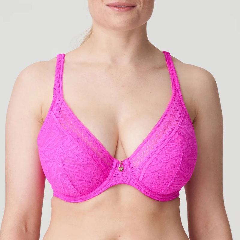 Primadonna Twist - Palermo Half Padded Plunge Bra Cactus Flower
