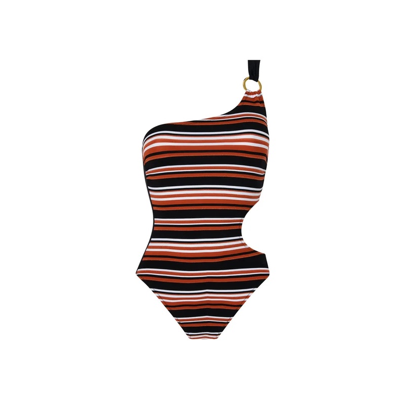 Antigel Swimwear by Lise Charmel - L Antigel Globe One-shoulder Swimsuit Auburn Ray