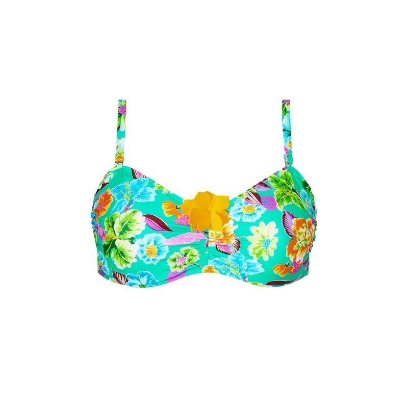 Antigel Swimwear by Lise Charmel - La Feminissima Fuller Cup Strapless Bikini Top Vert Emeraude