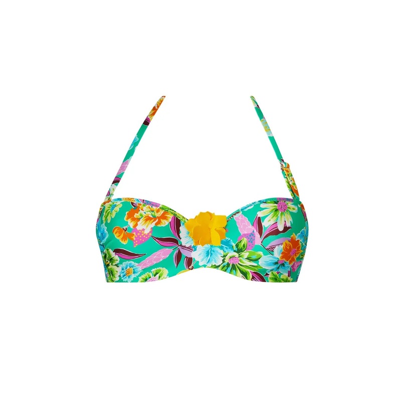 Antigel Swimwear by Lise Charmel - La Feminissima Strapless Bandeau Bikini Vert Emeraude