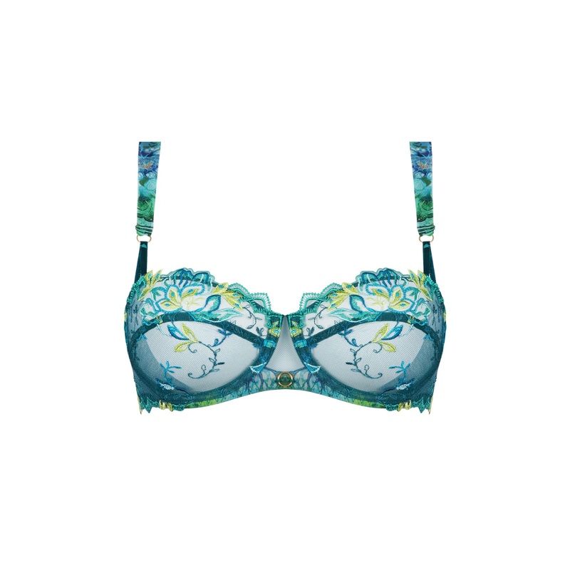 Lise Charmel - Grace Aquatique Half Cup Bra Floral Aqua