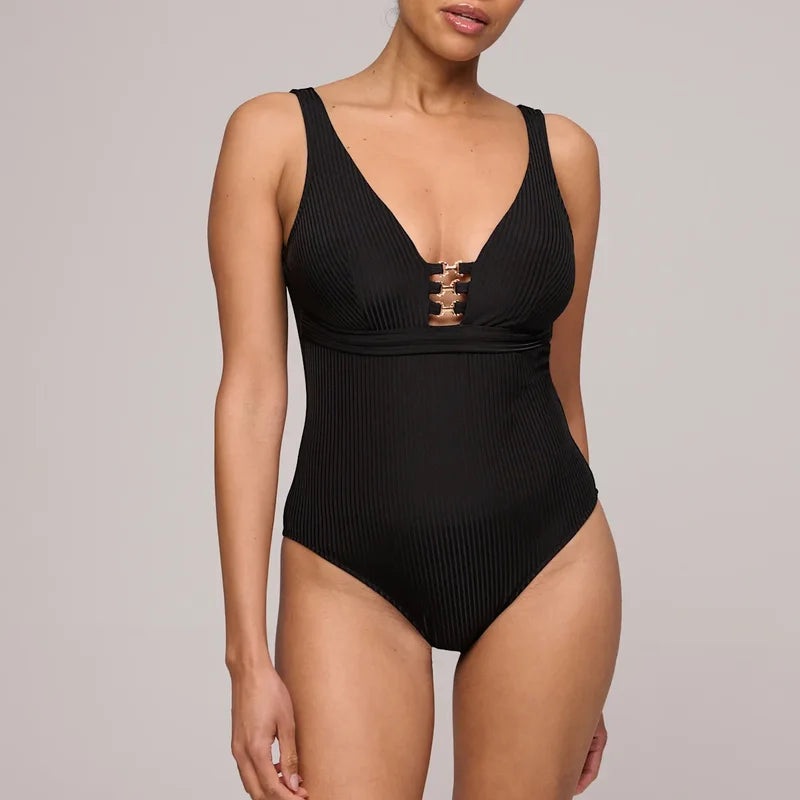 Marie Jo Swimwear - Emly Wireless Plunge Swimsuit Black