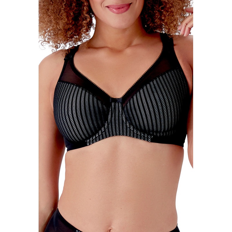 Berlei - Beauty Stripe Smoothing Bra Black/Grey