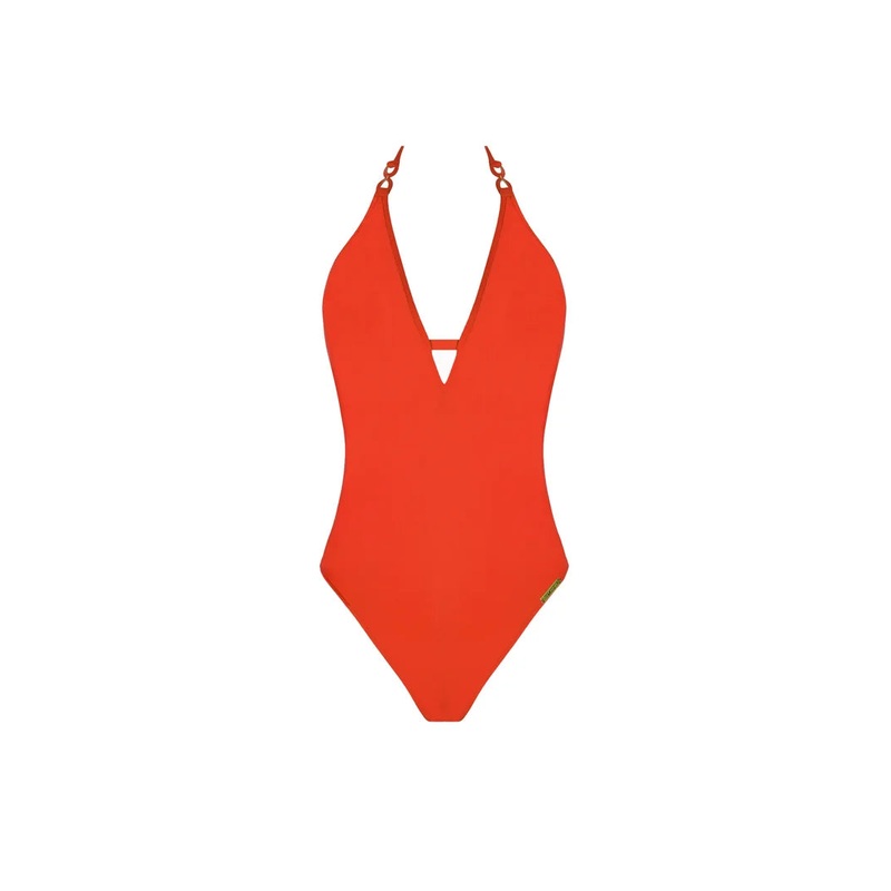 Lise Charmel Swimwear - Grace Infinie Plunging Back Swimsuit Orange Infini