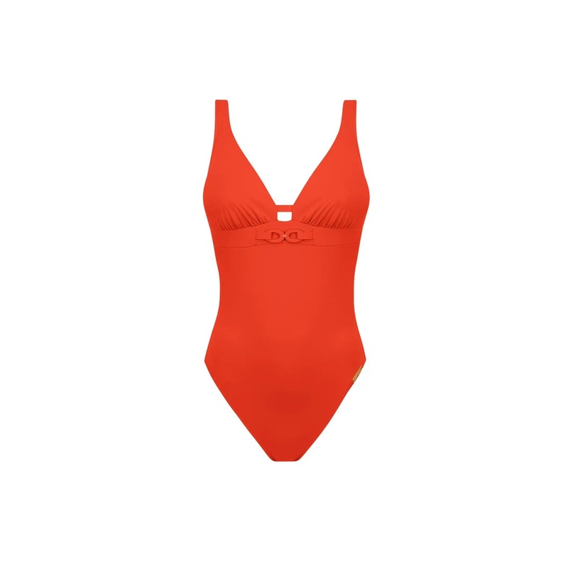 Lise Charmel Swimwear - Grace Infinie Wireless Low Back Swimsuit Orange Infini