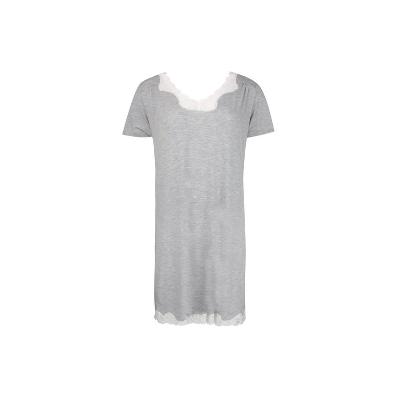 Antigel By Lise Charmel - Simply Perfect Capped Sleeve Nighty Chin Gris